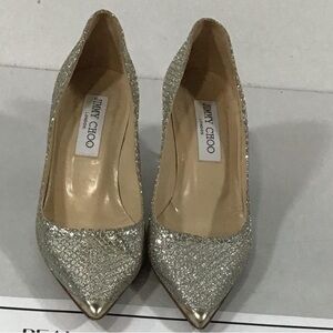 Women’s Jimmy Choo Sparkling Gold Heels Size 36
